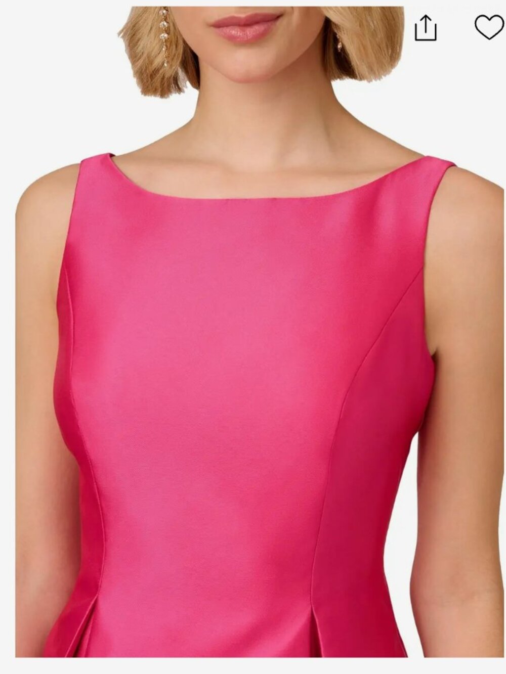 Pink Adrianna Papell Sleeveless Fit And Flare Midi Dress Size 12 - Picture 3 of 5